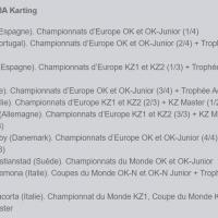 calendrier FIA Karting 2025